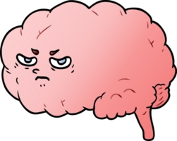 cerveau en colère de dessin animé png