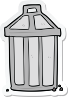 sticker of a cartoon garbage can png