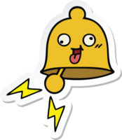 sticker of a cute cartoon ringing bell png