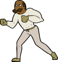 tecknad retro boxer man png