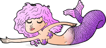 cartoon pretty mermaid png