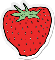 Aufkleber einer Cartoon-Erdbeere png