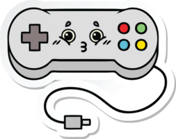 sticker of a cute cartoon game controller png