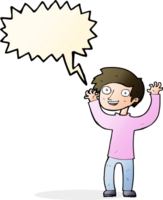 cartoon happy man with speech bubble png