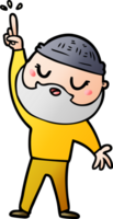 cartoon man with beard png