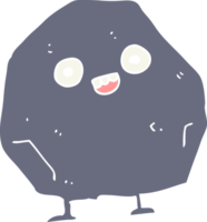 rock de desenho animado de estilo de cor plana png