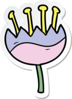 pegatina de una flor de dibujos animados png