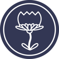 lotus fleur circulaire icône symbole png