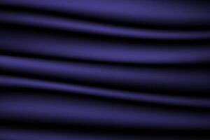 texture of silk, satin, drapery fabric on luxurious background. Portiere, curtain of dark blue, black color vector