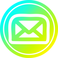 envelope letter circular icon with cool gradient finish png