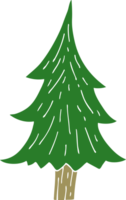 cartoon doodle pine trees png