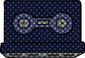 hand drawn cartoon doodle of a retro cassette tape png