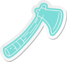 cartoon sticker of a garden axe png