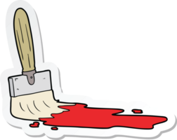 sticker of a cartoon paint brush png