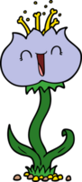 linda flor de dibujos animados png