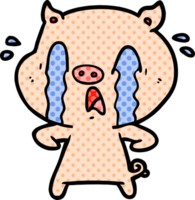 weinender schwein-cartoon png