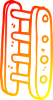 warm gradient line drawing of a cartoon tall ladder png