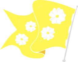 vlak kleur illustratie van bloem vlag png