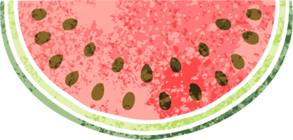 retro Illustration Stil schrullig Karikatur Wassermelone png