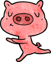 conteúdo de desenho animado porco correndo png