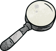hand drawn textured cartoon doodle of a magnifying glass png