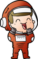 happy cartoon astronaut png