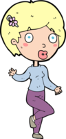 cartoon surprised woman png