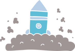 cartoon doodle rocket launch png