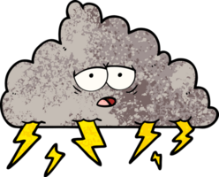 nuage d'orage de dessin animé png