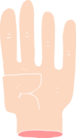 flat color illustration of hand png