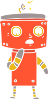 robot de dibujos animados de estilo de color plano incierto png