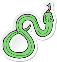 autocollant d'un serpent de dessin animé png