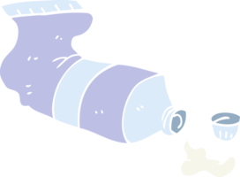 flat color illustration of squeezed tube of toothpaste png