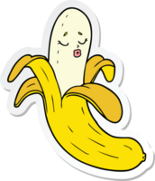 adesivo de uma banana orgânica de melhor qualidade de desenho animado png