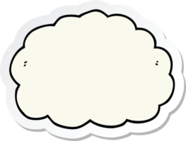 pegatina de una nube de dibujos animados png