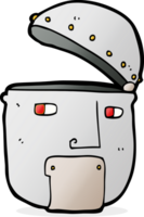 cartoon robot hoofd png