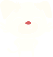 chien de dessin animé de style plat couleur png