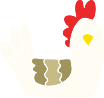 gallina de dibujos animados de ilustración de color plano png