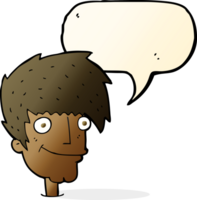 cartoon smiling man with speech bubble png