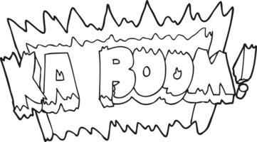 drawn black and white cartoon comic book explosion png