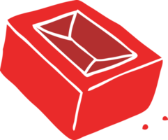 doodle de desenho animado de um tijolo vermelho png