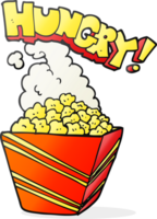 drawn cartoon fresh popcorn png