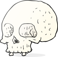 dibujado dibujos animados antiguo cráneo png