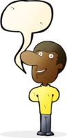 cartoon happy man with speech bubble png