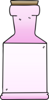 gradient shaded quirky cartoon potion bottle png