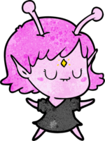 chica alienígena de dibujos animados png