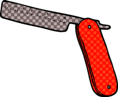 cartoon doodle cut throat razor png