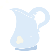 flat color illustration of milk jug png