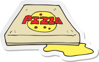 autocollant d'une pizza de dessin animé png
