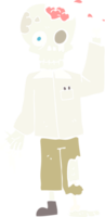 piatto colore illustrazione di zombie png